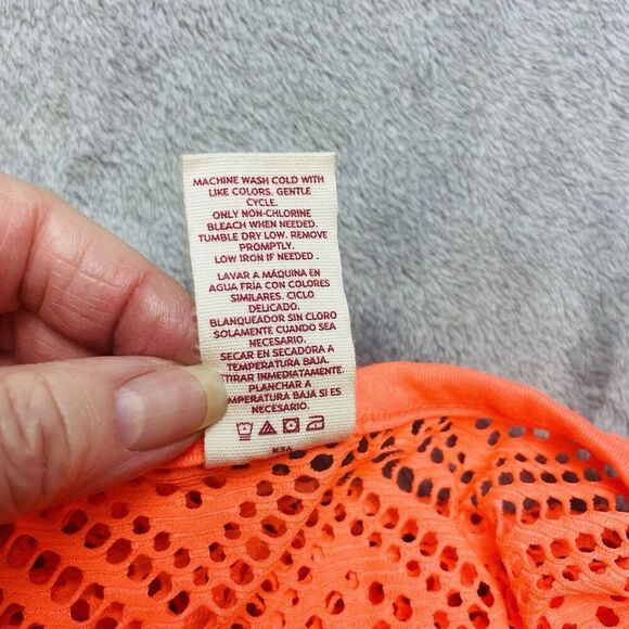 OP Ocean Pacific Swimsuit Cover Up Dress Juniors M/7-9 Neon Orange Aztec Beach - Picture 4 of 6